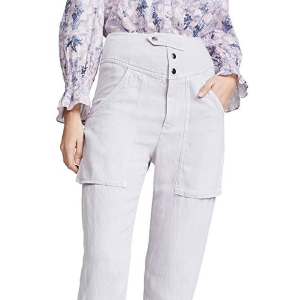 Isabel Marant Etoile Lago Linen Trousers Pants Ecru Cream Women's 36 / US Small - Picture 14 of 15